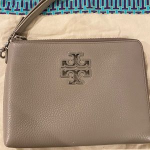 Tory Burch Grey Wristlet